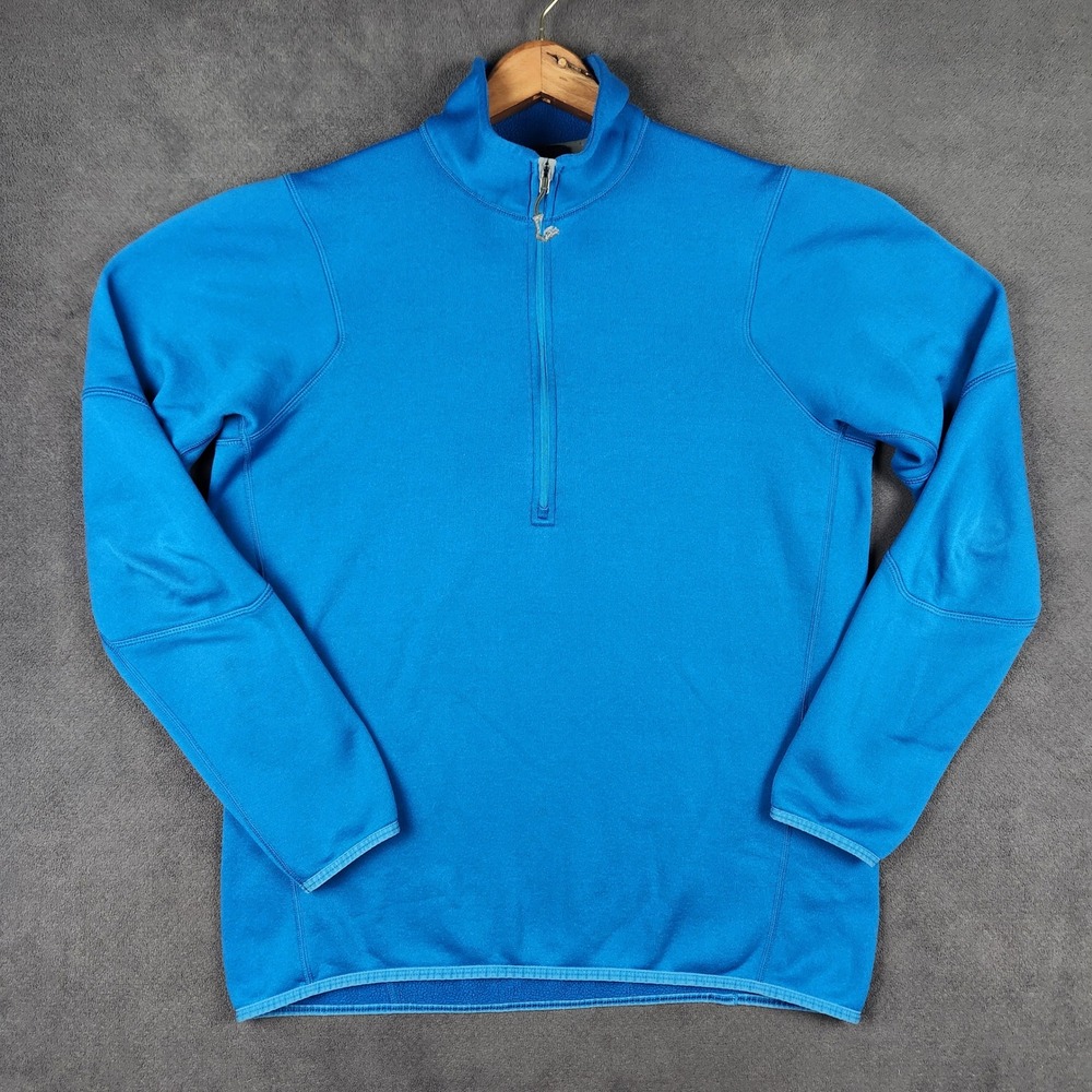 Patagonia Piton Pullover Mens Large Blue Slim Fit Mid Layer 1/2 Zip Fleece 47710